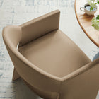 Modway Talia Performance Velvet Dining Armchair - Taupe-Fixed Padded Seat/Backrest