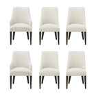 Manhattan Comfort - Ensemble de 6 chaises et fauteuils de salle à manger Beever modernes en chenille, coloris crème-Chaise de salle à manger moderne 6 pièces et fauteuil pour salle à manger et usage de travail