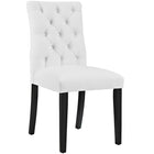 Modway Duchess Vinyl Dining Chair - White - 2 Pack-Solid Rubberwood Legs