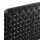 Modway - Sparta Weave Tête de lit complète murale en cuir végétalien - Noyer noir-Clavier en bois français