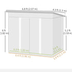 Outsunny Outdoor Garden Storage Shed with Lockable Doors - Black-Stable build with reinforced walls and ventilation 