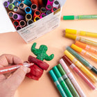 Mont Marte Signature Acrylic Paint Pens - Broad Tip - Assorted - 48 Pack-Shake well, press the tip to begin paint flow and recap after use, non-toxic formula
