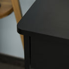 HOMCOM 43.25" Computer Desk with Storage Drawers - Black-Made of melamine laminated E1 particle board for easy cleaning and longevity