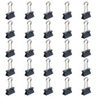 JAM Paper Colourful Binder Clips - Small - 3/4" - Grey - 25 Pack -Perfect for staying stylishly organized around the house, at school, or in the office!