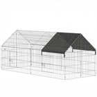 PawHut - Cage pour petits animaux en métal, poulailler - 71 po L x 29,5 po l x 29,5 po H - noir-70,9 po L x 29,5 po l x 29,5 po H offre un espace humain, réduisant la surpopulation et le stress 