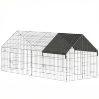 PawHut - Cage pour petits animaux en métal, poulailler - 71 po L x 29,5 po l x 29,5 po H - noir-70,9 po L x 29,5 po l x 29,5 po H offre un espace humain, réduisant la surpopulation et le stress 