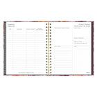 Blueline 17 Months Monthly Planner - August to Dec - 9-1/4" H x 7"-1/4" W - Floral Design - Bilingual-Holidays