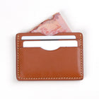 Decent Living Leather Card Holder Wallet - Brown-Built with full-grain leather only