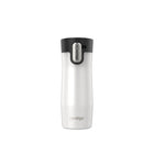 Contigo - Tasse de voyage en acier inoxydable à isolation sous vide AUTOSCELLABLE West Loop avec couvercle facile à nettoyer - 473 ml (16 oz) - Sel perle givrée-Sans fuite ou déversement : le couvercle AUTOSCELLABLE se verrouille entre petites gorgées et est 100 % antifuite et antidéversement