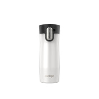 Contigo - Tasse de voyage en acier inoxydable à isolation sous vide AUTOSCELLABLE West Loop avec couvercle facile à nettoyer - 473 ml (16 oz) - Sel perle givrée-Sans fuite ou déversement : le couvercle AUTOSCELLABLE se verrouille entre petites gorgées et est 100 % antifuite et antidéversement