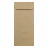 JAM Paper Enveloppes à ouverture au sommet en papier recyclé avec ferm. gom., 5 x 11 1/2 po, brun kraft, 1000/paquet-Brun
