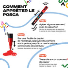 Posca - Marqueurs de peinture à base d'eau - Pointe fine réversible (0,9-1,3 mm) - Couleurs assorties - paquet de 16-9