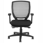 Nightingale Malibu Mid Back Plastic Mesh Chair - Black-Perforated polypropylene plastic back for aeration and flexibility