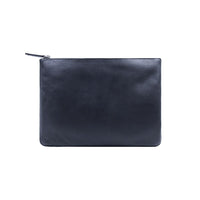 Ashlin Designer - Grande pochette Emerson en cuir foulonnE naturel pour iPad/MacBook de 11 po - bleu marine-Il peut parfaitement insérer votre iPad et Macbook jusqu'à 11 pouces