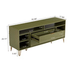 Manhattan Comfort DUMBO 62.99" Modern TV Stand - Olive Green-Includes 2 Full Extension Drawers and 6 Shelves