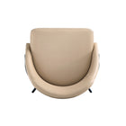 Manhattan Comfort Gracie 24.2" Modern Leatherette Upholstered Dining Chair - Tan and Black - Set of 2-22.6" L x 21" W x 34.3" H