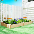 Outsunny - Bac de jardin surélevé en bois-Convient à la peinture DIY pour s’harmoniser avec l’esthétique du jardin 