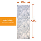 PurEarth - Revêtement antidérapant écologique en polyuréthane - Blanc-72 pouces x 27 pouces x 4,5 mm