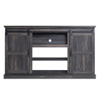 Manhattan Comfort Myrtle 60" Traditional TV Stand - Heavy Brown-Traditional Barnlike Free Standing TV Stand for Living Room and Bedroom use