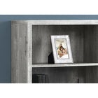 Monarch Specialties 7405 48"H Bookcase - Grey Reclaimed Wood-Look/Adj. Shelves-4-shelf bookcase in a grey reclaimed wood-look finish ?on all sides to make a real statement in your living space