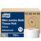 Tork Advanced Mini Jumbo 2-Ply Bath Tissue - 12 Pack-Core inner diameter 2.3"