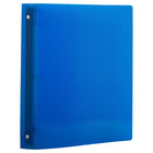JAM Paper - Classeur en plastique de 2 -5 cm - bleu - 3 anneaux-Taille : 1" de largeur | Peut contenir jusqu'à 175 feuilles de papier.