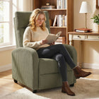 HOMCOM Push Back Recliner with Padded Seat for Home Theater - Dark Green-Well-suited for activities such as reading a book, watching TV, or napping