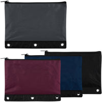 Staples Polyester 3-Ring Binder Pouch - Assorted Colours-Keeps pens, pencils and other small items contained and at hand