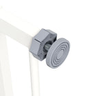 PawHut 29"-32" Wide Pet Gate with Door Dog Barrier Indoor for Stairs - White-Great for keeping pets in a designated area