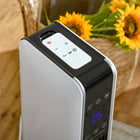 HOMCOM 750 W/1500 W Ceramic Tower Heater with 65 Degree Oscillation-LED panel displays heat mode, temperature, timer, and oscillation 