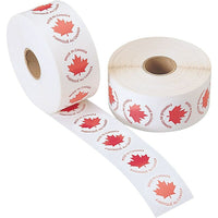 Made in Canada Label, 1" Circle, 1000 Pack-Dimensions: 1" Circle