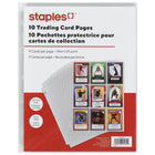 Staples Trading Card Pages - Clear - 10 Pack-Trading Card Pages