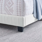 Modway Celine Channel Tufted Performance Velvet King Bed - White-Weight Capacity: 900 lb