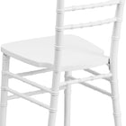 Flash Furniture - Chaise Chiavari série Hercule en bois, blanc (XSWHITE)-Design léger