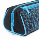 Fashion Stationery Sporty 2 Zip Pencil Case - Blue/Black-2 secure zipped compartments