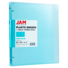 JAM Paper - Classeur en plastique de 1 -3 cm - bleu clair - 3 anneaux-Couleur : Bleu clair | Soyez élégant et organisé avec des classeurs colourés.