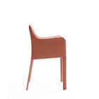 Manhattan Comfort - Fauteuil de salle à manger moderne Paris 21,65 po en similicuir rembourré - Argile-Livré chez vous entièrement assemblé Aucun assemblage requis