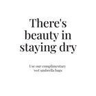 Sephora English Branded Messaging for Umbrella Stand-Custom Message for Sephora umbrella bag sign