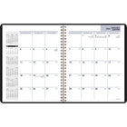 AT-A-GLANCE - Agenda mensuel 2026 - 8 3/4 po H x 6 7/8 po l - noir - bilingue-Un mois sur deux pages