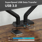 ShoppingAll Heavy Duty Dual Monitor Mount for 13-35" Screens - Black-Cable management system is integrated in the arm for keeping the workstation tidy
