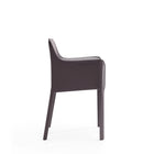 Manhattan Comfort Paris Modern Leatherette Upholstered Dining Chairs - Grey - Set of 6-Delivered to you Fully Assembled! No Assembly Required