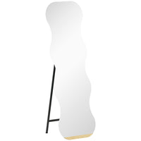 HOMCOM Full Length Mirror - 21" W x 64" H - Black-Measures 64" x 21" (162.5 x 53.3 cm) for a complete head-to-toe view 