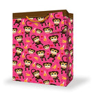 Millbrook Studios Juvenile Birthday Gift Bags - Jumbo - Monkeys - 12 Pack (47615)-17.5" x 4" x 12.75"