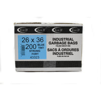 Eco II Garbage Bags - 26" x 36" - Strong - Blue Tint - 200 Pack-26" x 36"