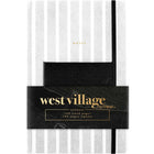 Mead West Village Bungee CB Journal - 9" H x 6" W - Black - 80 Sheets-Stylish Design: Striped cover with black accents for a modern, polished look