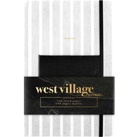 Mead West Village Bungee CB Journal - 9" H x 6" W - Black - 80 Sheets-Stylish Design: Striped cover with black accents for a modern, polished look