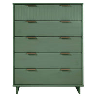 Manhattan Comfort Granville 37.8" Modern Tall Dresser - Sage Green-Modern- Contemporary with a taste of Glam - Tall Dresser for Bedroom Use.