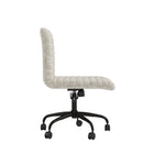 Brassex Nestor Office Chair - Beige-Channel tufted accents