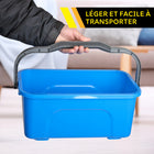 Gritt Commercial - Seau pour nettoyage de vitres et usage général - 11,4 Litres - Paquet de 2-Le seau de nettoyage professionnel est de forme rectangulaire, idéal pour les outils allant jusqu’à 14 po de long.