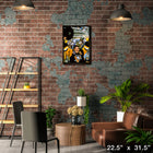 Mario Lemieux Pittsburgh Penguins Raising Cup - Framed Canvas - 22" x 31"-Officially licensed by the NHL and NHLPA